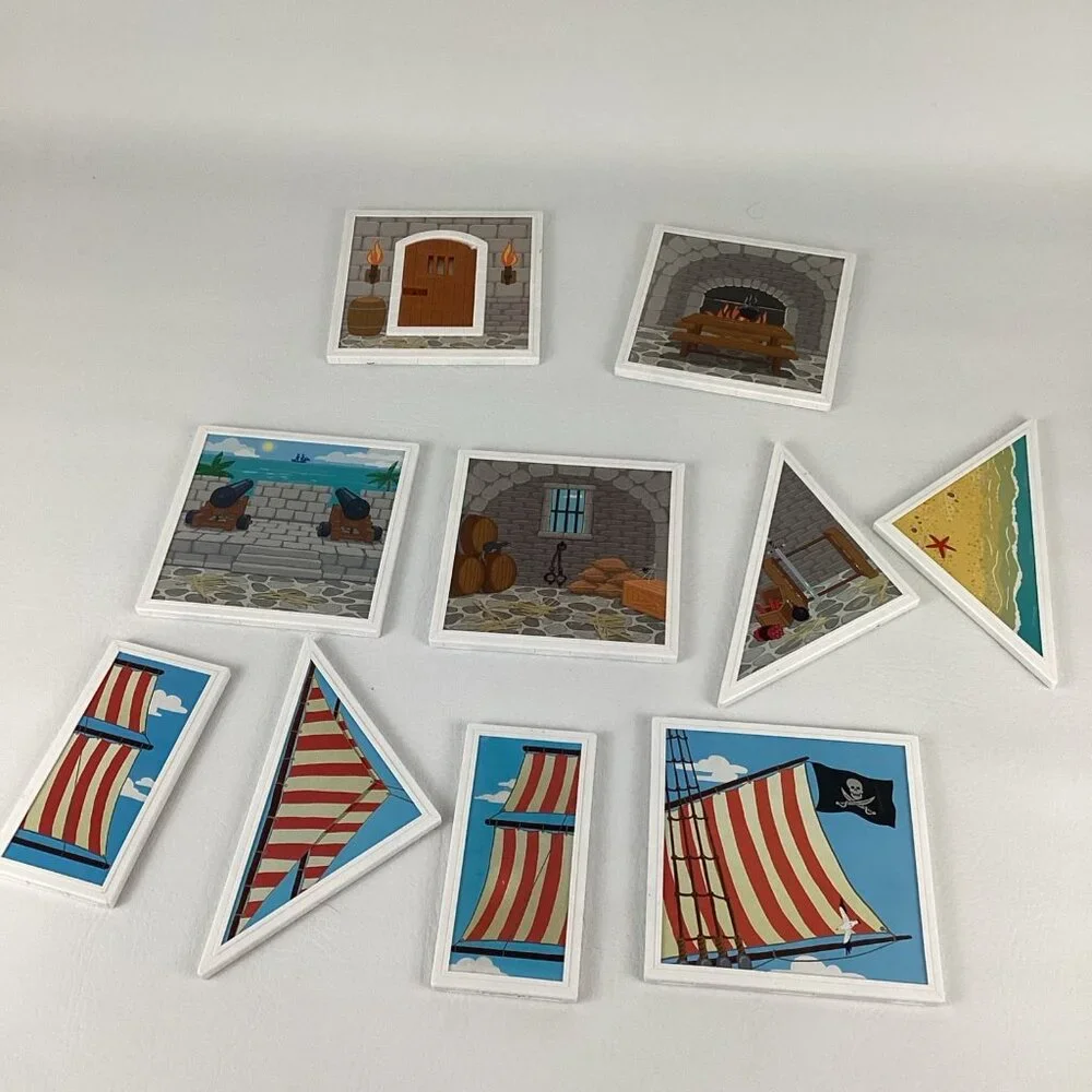 Melissa & Doug Magnetivity Pirate Cove Playset Magnetic Building Set Ship Figure